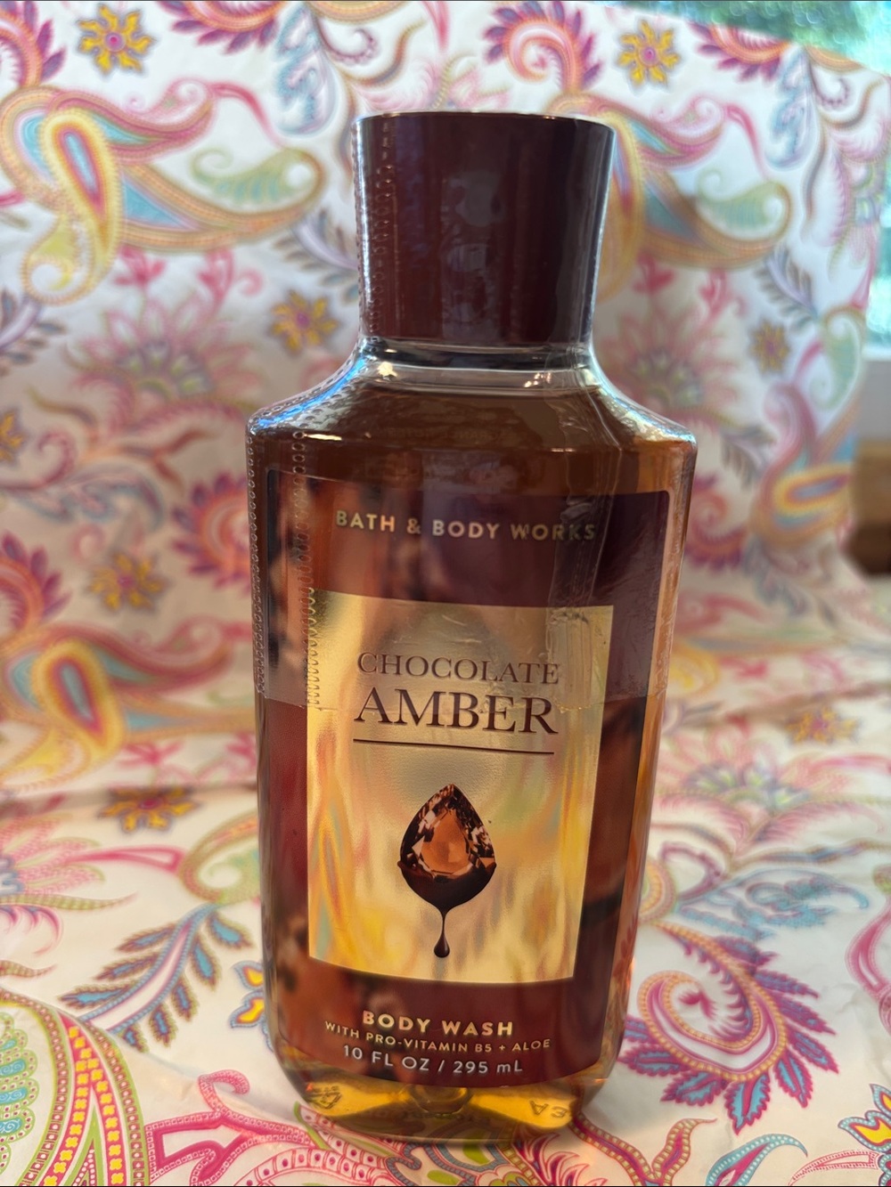 Bath & Body Works Chocolate Amber Body Wash - Amber Brown